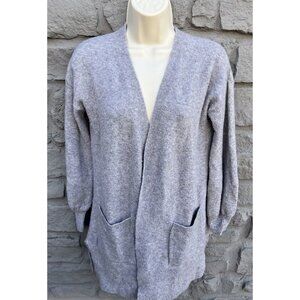 Madewell Gray Open Oversized Cardigan Sweater Pocket Long Sleeve Wool Alpaca XXS
